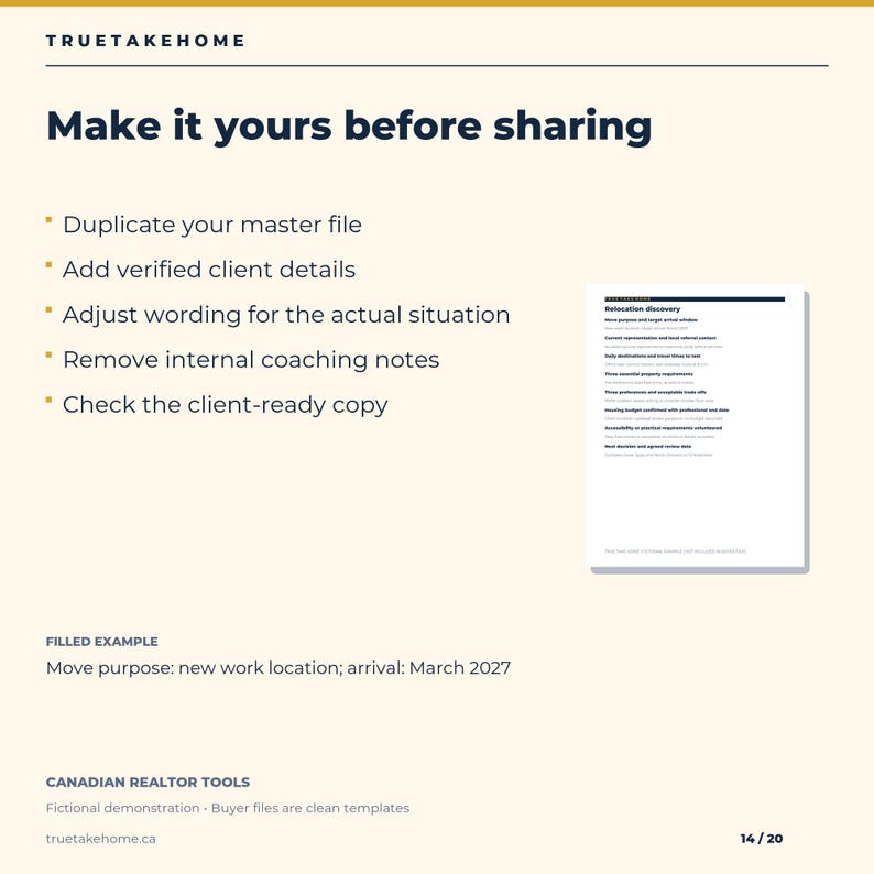 Canadian Relocation Guide for Realtors, Local Area Comparison, Discovery Worksheets and Client Email Templates image 14