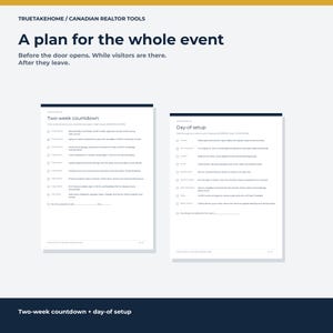 Kit para jornadas de puertas abiertas para agentes inmobiliarios canadienses / 10 páginas editables de Canva / Listas de verificación, formularios de registro y guiones de seguimiento imagen 2