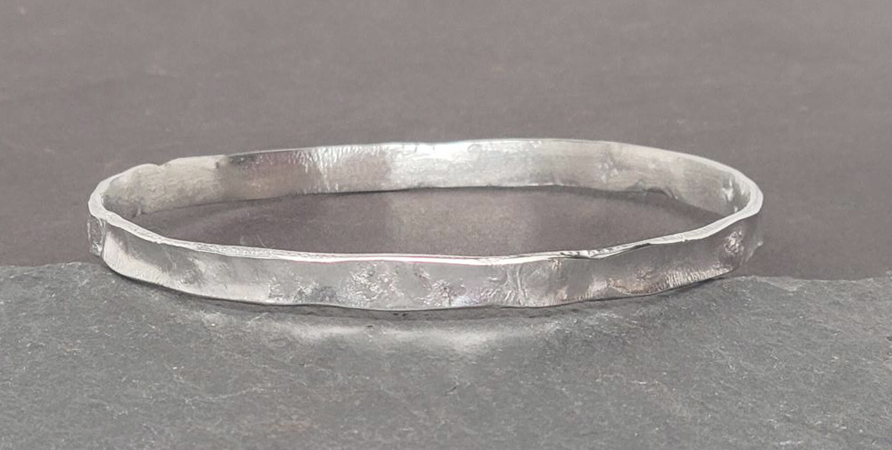 Sterling Silver Reticulated Bangle - Etsy Sterling Silver Reticulated Bangle - Etsy