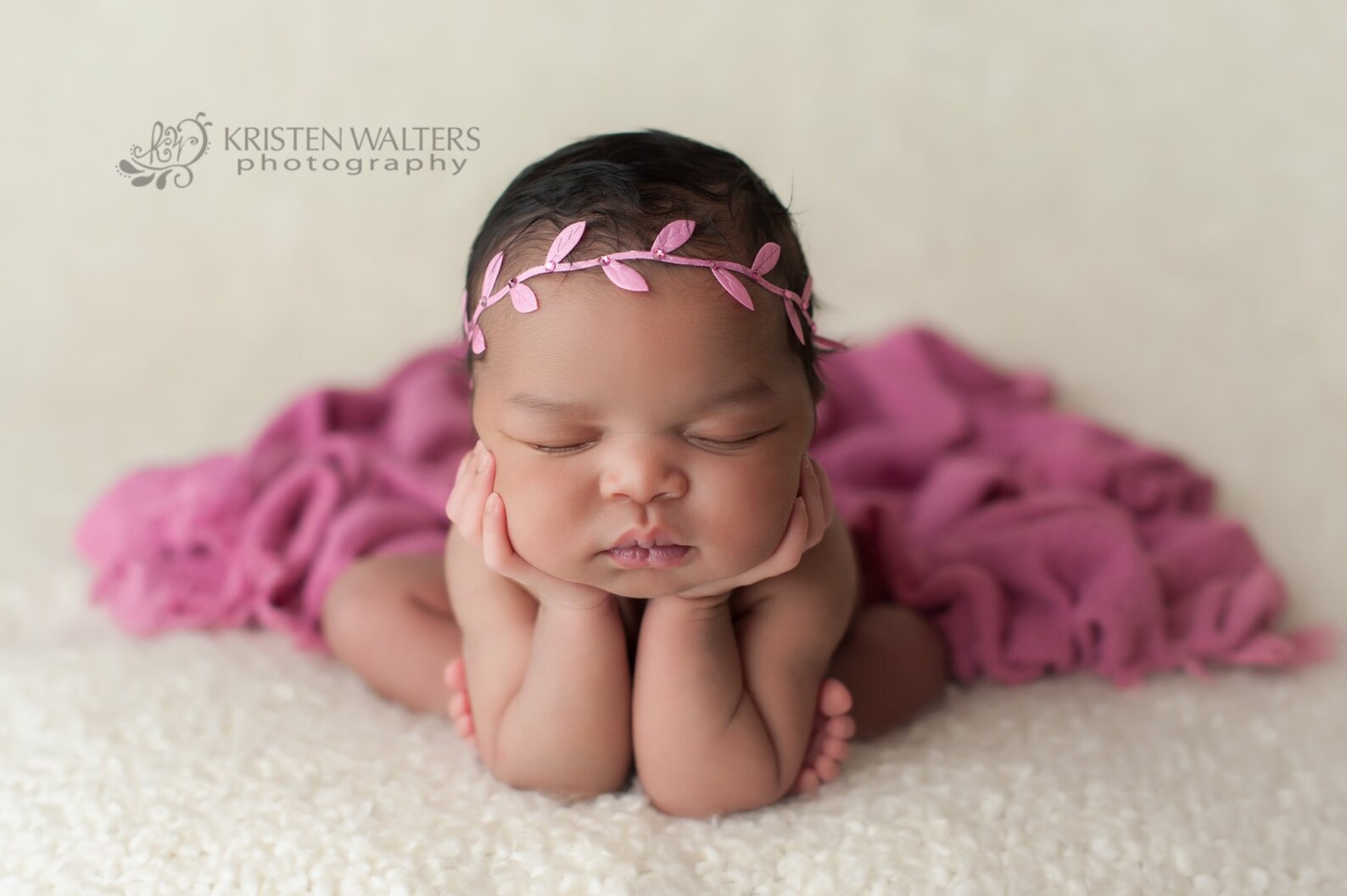 Hot Pink Leaf Wrap Flower Wrap Leaf Wrap Baby Girls Etsy