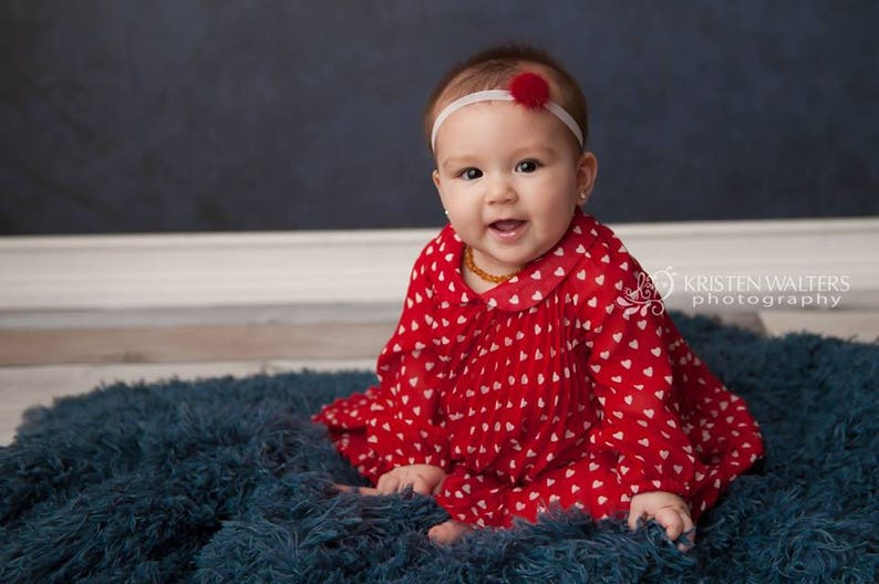 baby girl pom pom headband