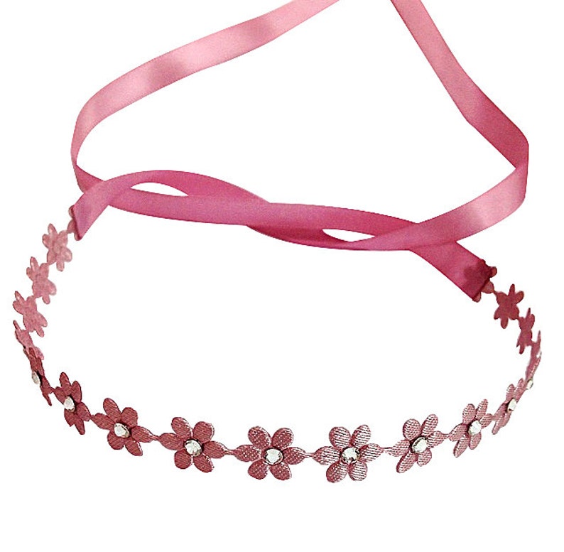 Flower Head wrap w/Swarovski Crystals Baby girls Toddlers Etsy