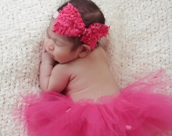 Tutu SET with bow headband for baby girls photography, newborn, girls