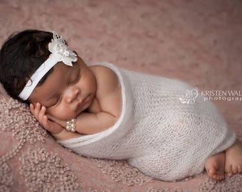 Beautiful lace headband, baby girl, hair accessories, flower headband, baptism, newborn photo prop, photography, flower girls, newborn,