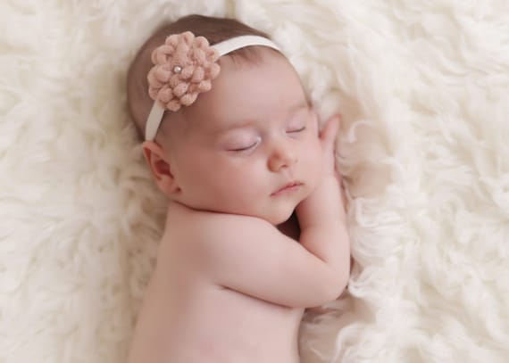 Buy Flower Baby Headband, Pearl Baby Headband, Soft Headband