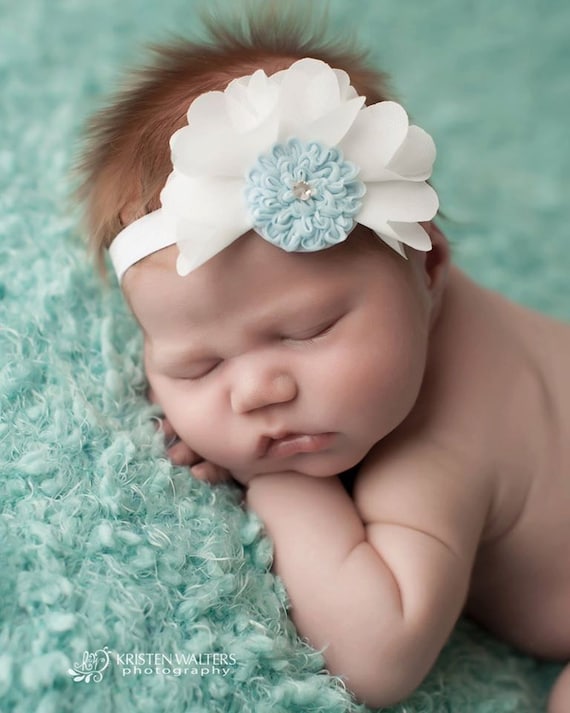 blue headband for baby girl