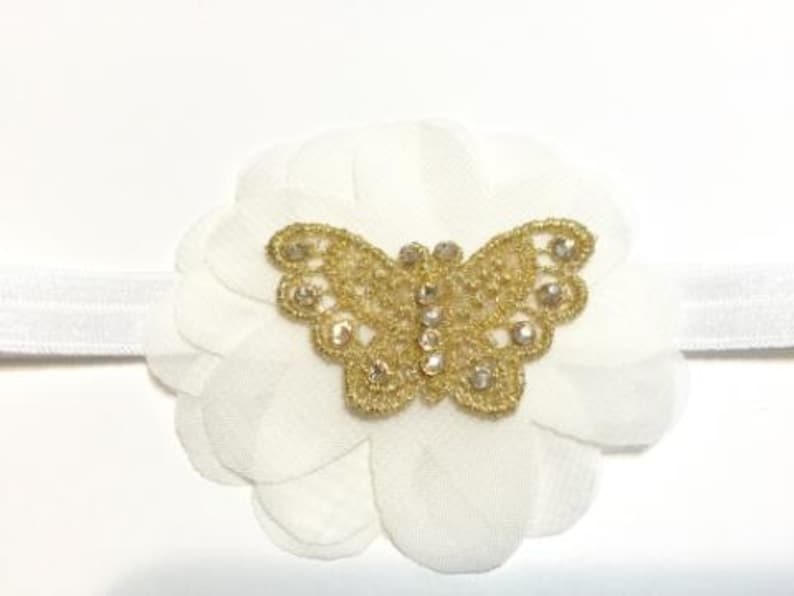 Butterfly Headband, Elegant Headband, Elastic Headband, Delicate Headband, Unique Headband, Baby Girl Accessories, Baby Headbands, Baby girl image 5