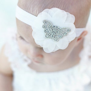 Butterfly Headband, Elegant Headband, Elastic Headband, Delicate Headband, Unique Headband, Baby Girl Accessories, Baby Headbands, Baby girl image 2