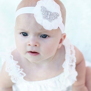 Butterfly Headband, Elegant Headband, Elastic Headband, Delicate Headband, Unique Headband, Baby Girl Accessories, Baby Headbands, Baby girl image 3