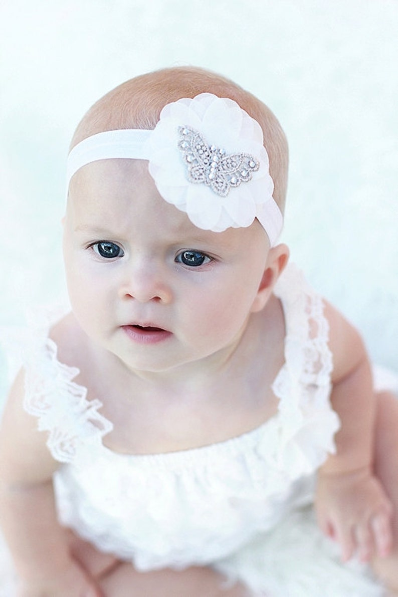 Butterfly Headband, Elegant Headband, Elastic Headband, Delicate Headband, Unique Headband, Baby Girl Accessories, Baby Headbands, Baby girl image 3