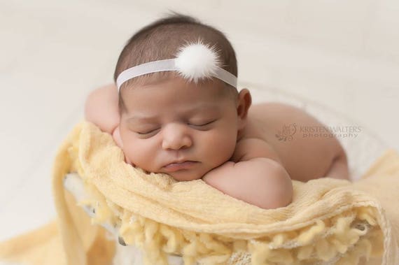 baby girl pom pom headband