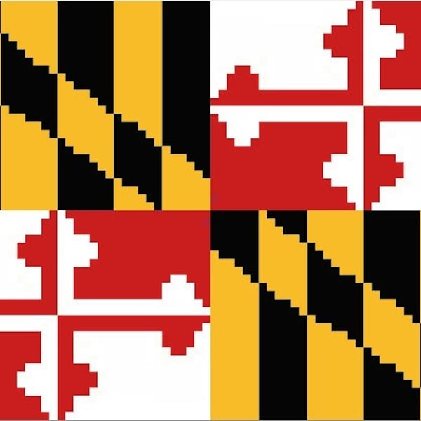 Maryland Flag Cross Stitch Pattern Download