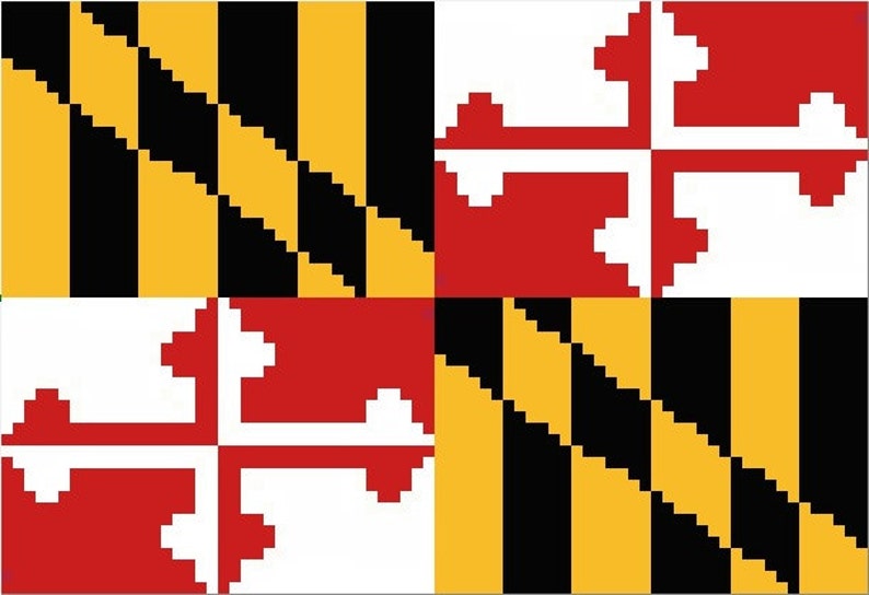 Maryland Flag Cross Stitch Pattern Download Etsy