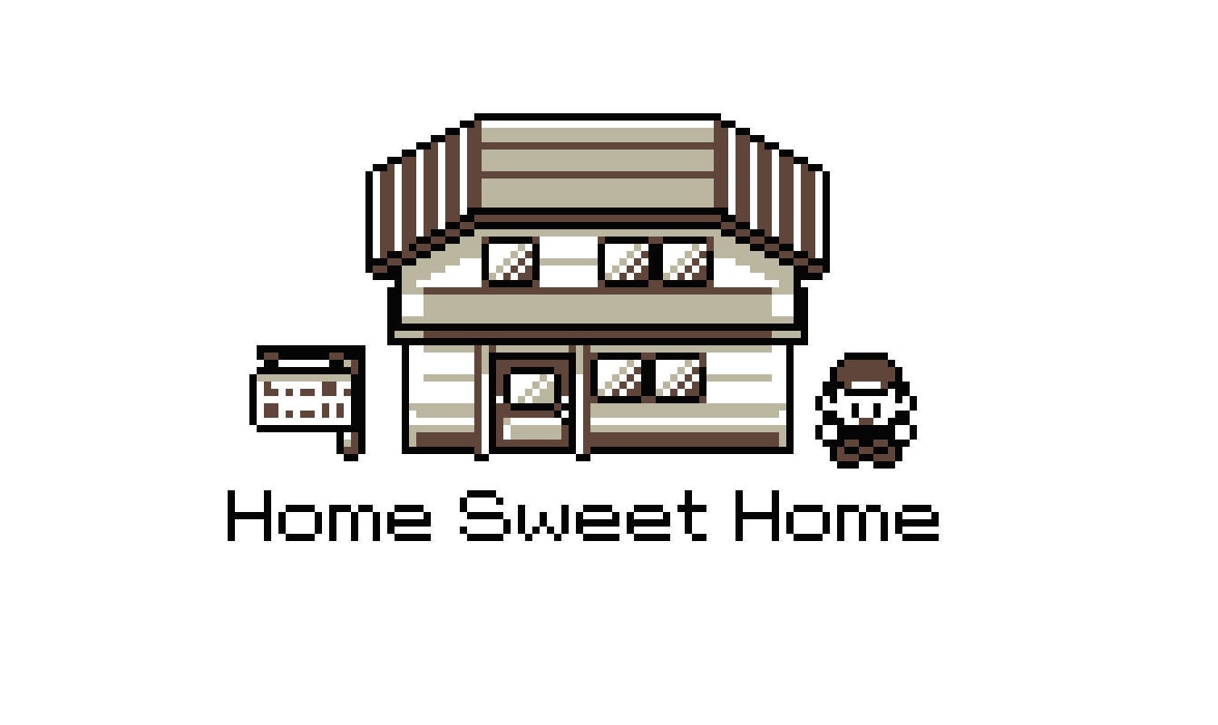 Pokemon Home Sweet Home Cross Stitch Pattern Download - Etsy