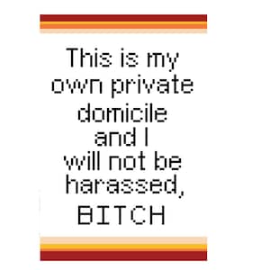 Este é o meu próprio domicílio privado Breaking Bad Cross Stitch Pattern Download