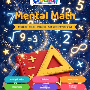 Cahier d'exercices de calcul mental pour les 8-11 ans | Multiplication, fractions, décimales et géométrie | Fiches imprimables pour l'instruction à domicile
