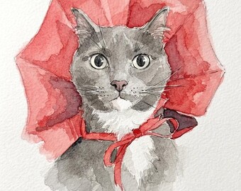 Portret van uw huisdier op maat, aquarelportret van hond of kat op canvas, gedenkgeschenk voor uw huisdier, gepersonaliseerde kunst van uw huisdier