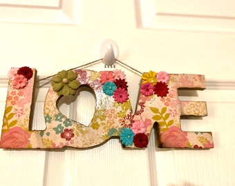 Wooden Love Hanging