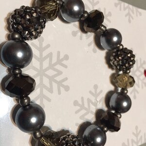 Double Strand Silver Stretch Bracelets