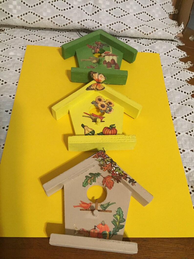 Birdhouses Wall Hanging Etsy