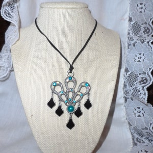 Silver and Teal Pendant
