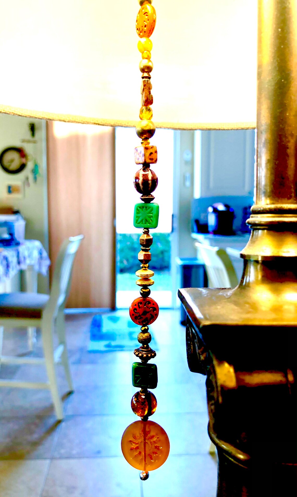 Decorative beaded fan/light pull cord home decor furniture Etsy