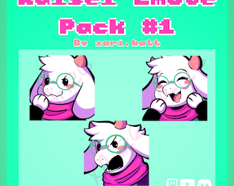DELTARUNE Ralsei Emote Pack #1 (Twitch, Youtube, Discord)