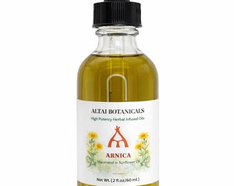 Met arnica doordrenkte kruidenolie | Arnica-olie | Met kruiden doordrenkte botanische massageolie | Natuurlijke huidverzorgings-, lichaams- en wellnessolie: krachtig