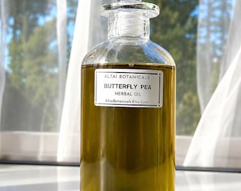 Butterfly Pea Flower Infused Oil | Natural Skincare, Massage Oil (2 fl.oz/60ml )