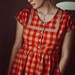 Briar Rose // women’s dresses Red Large Check , vintage dress, long dress, summer dresses for women, gunnesax, cottage core, fairytale dress