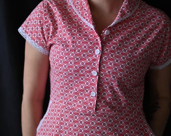1930s Loretta Young Dress / vintage style / summer dresses for women / cotton dresses / long sundress
