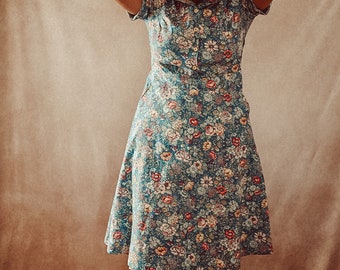 1930's Dress / Vintage Dress / Retro Dress / 1940's Dress / Blue 1930s / 1920's Dress / Summer Dresses for Women / Summer Dress / Cotton