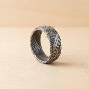 Handmade Damascus Steel Ring – Hand Forged Men's Engagement & Wedding ...