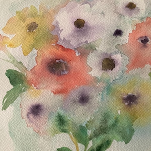 original watercolor - wild flowers