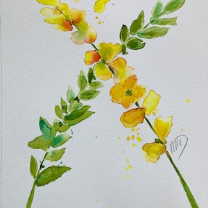 original watercolor - wild flowers