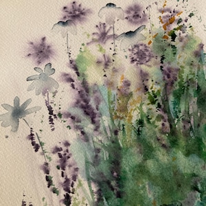 original watercolor - wild flowers