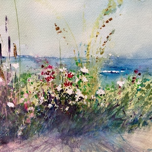 original watercolor - wild flowers