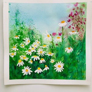 original watercolor - wild flowers