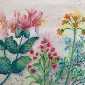 original watercolor - wild flowers
