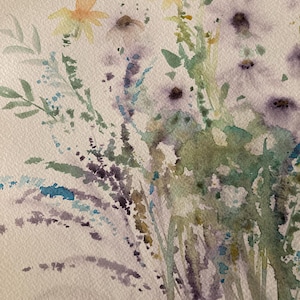 original watercolor - wild flowers
