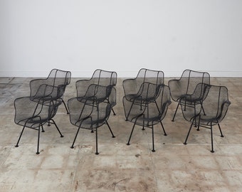 Set of Eight "Sculptura" Patio Armchairs by Russell Woodard