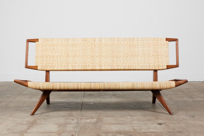 Paul Laszlo Cane Bench for Glenn of California image 7