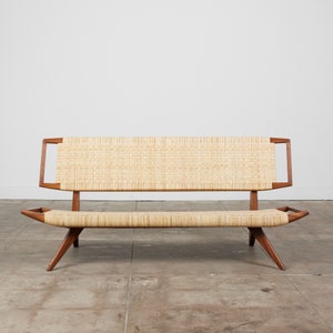 Paul Laszlo Cane Bench for Glenn of California image 2