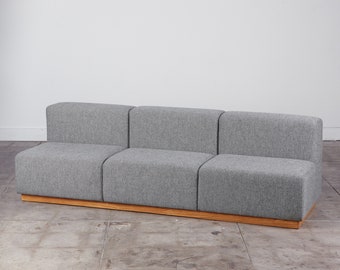 Giancarlo Piretti Style Modern Cubic Three Seater Sofa