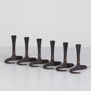 Set of Six Jens Quistgaard Candlesticks for Dansk image 6