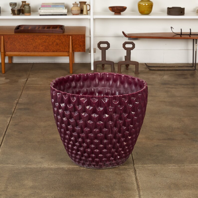 Phoenix-1 Planter in Purple Glaze by David Cressey for Architectural Pottery image 2