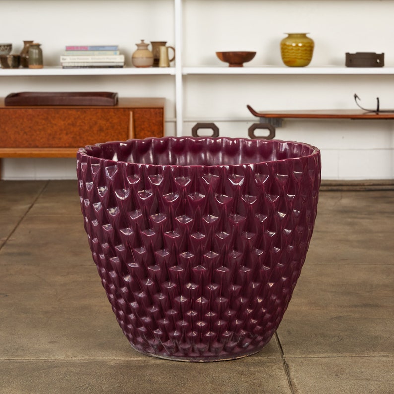 Phoenix-1 Planter in Purple Glaze by David Cressey for Architectural Pottery image 3