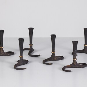 Set of Six Jens Quistgaard Candlesticks for Dansk image 3