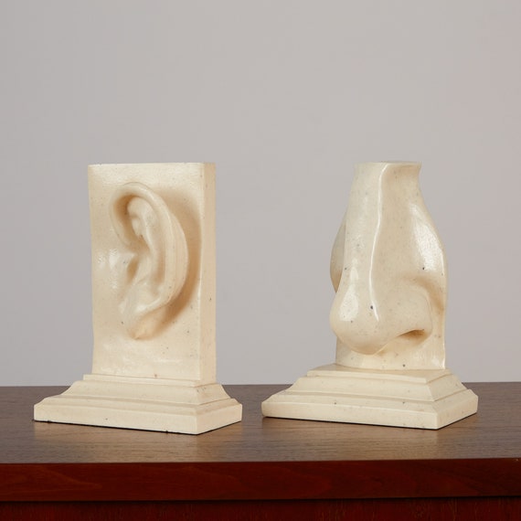 Pair Of Ear Nose Bookends By C2c Designs - C2c Designs Decorative Home Accessories Uk