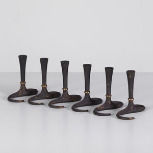 Set of Six Jens Quistgaard Candlesticks for Dansk image 7